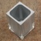 Square Silver Finish Toothbrush Holder